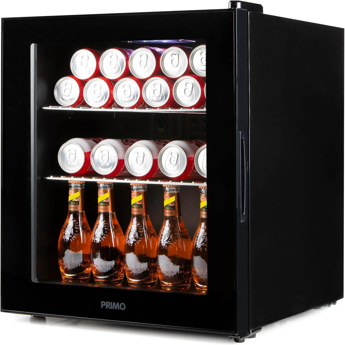 PR178BC koelkast, PRIMO Drank, mini-, glazen deur, gekoelde opslag met temperatuurregeling