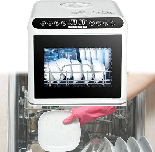 Vaatwasser, automatische werking, Slimme automatische aanrechtafwasmachine, draagbare mini- met 4 wasmodi en droogfunctie