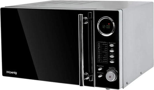 VIO9 magnetron, 1000W, digitaal display, H.Koenig en Grill 2-in-1, Draaiplateau 27cm, Combi-koken, Grijs/Zwart