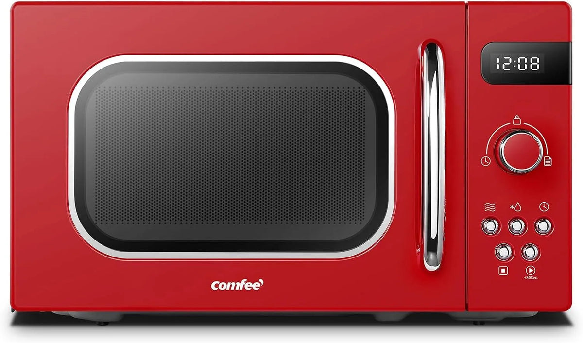 Comfee CMSRO 20 magnetron, automatische werking, CMSRO 20di rd di rd in retro stijl/retro met 8 automatische menu's