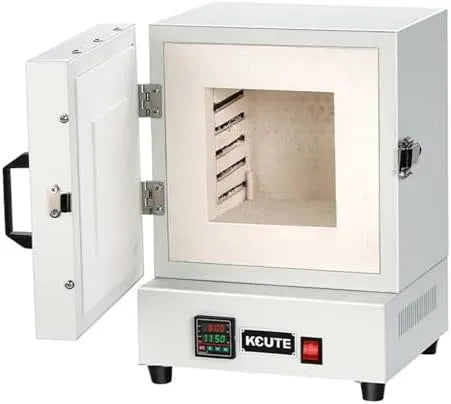 Elektrische oven, 2000W, Elektrische moffeloven 1150°C, 2000W metaalsmeltoven, compacte tafelmodel oven voor glas en metaal
