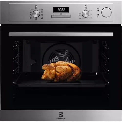 Electrolux LOC3S40X2 elektrische oven, roestvrijstalen behuizing, stoomfunctie, SenseCook Stoomkoker met SteamCrisp Serie 600, kleur roestvrij staal