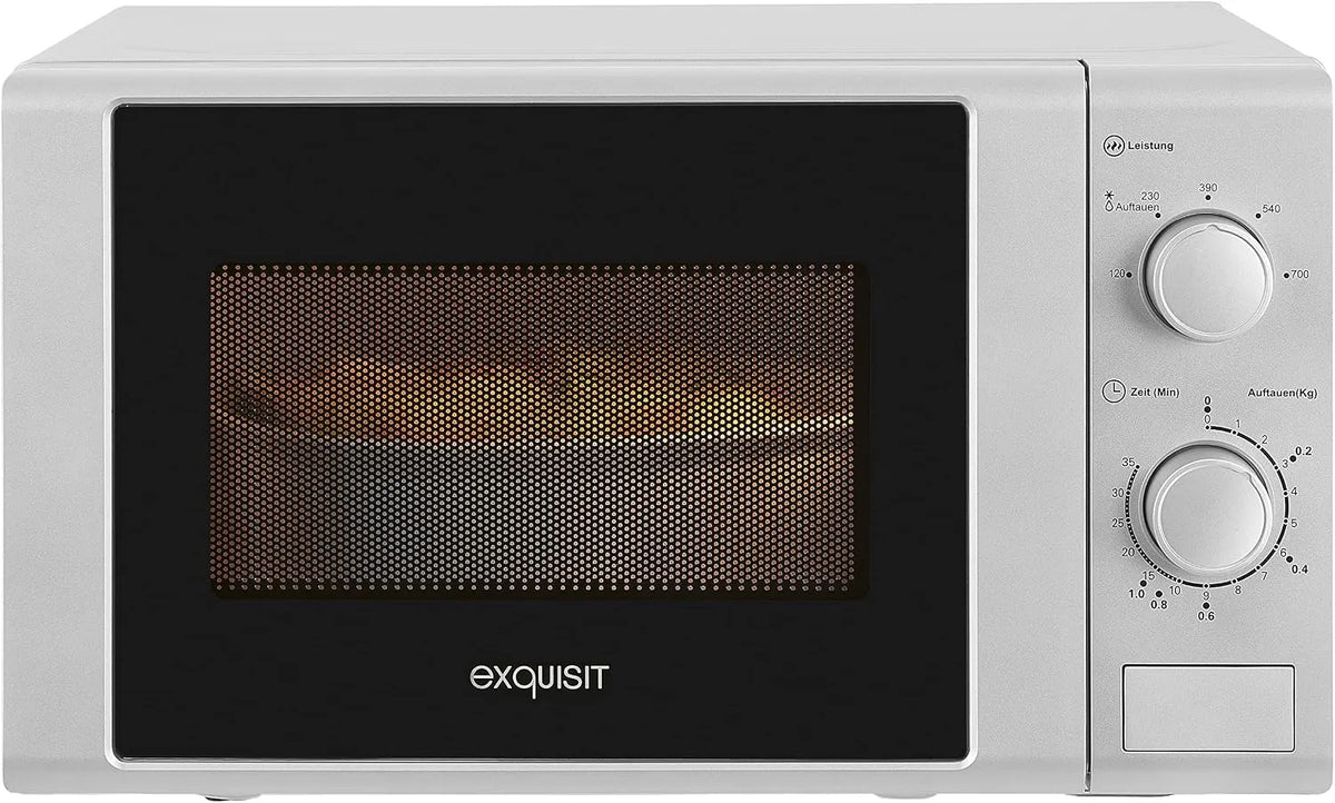 Exquisit magnetron, 700 W, 25,5 cm, 32,3 cm, gelakte binnenuitrusting, 25,8 x 43,9 x 32,3 cm, 5 standen