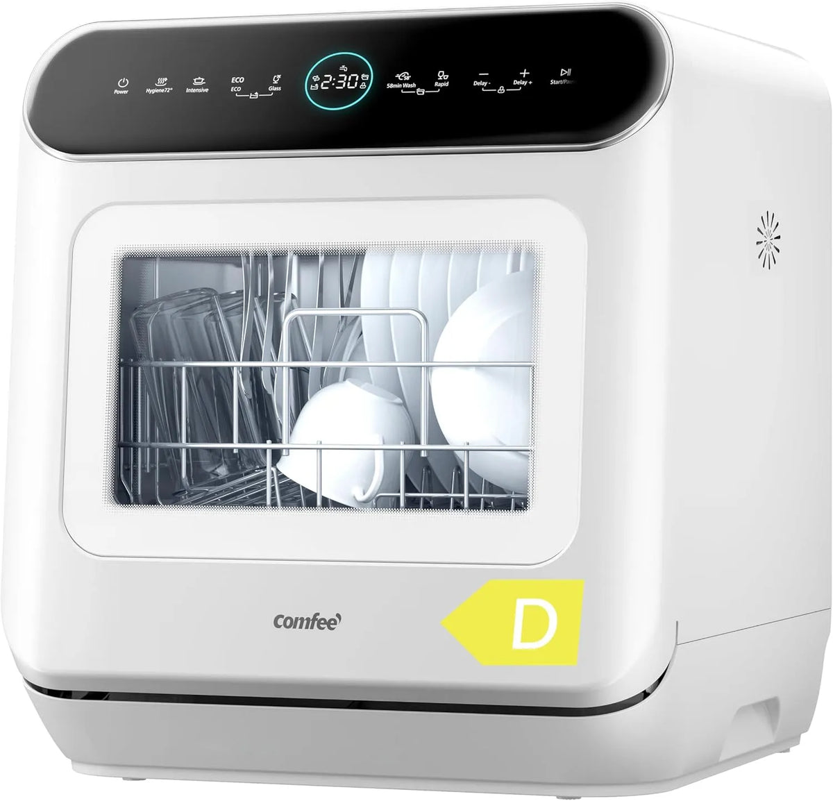 Comfee vaatwasser, 3 standen, 3 programma's, Vrijstaande, automatische programma's voor servies
