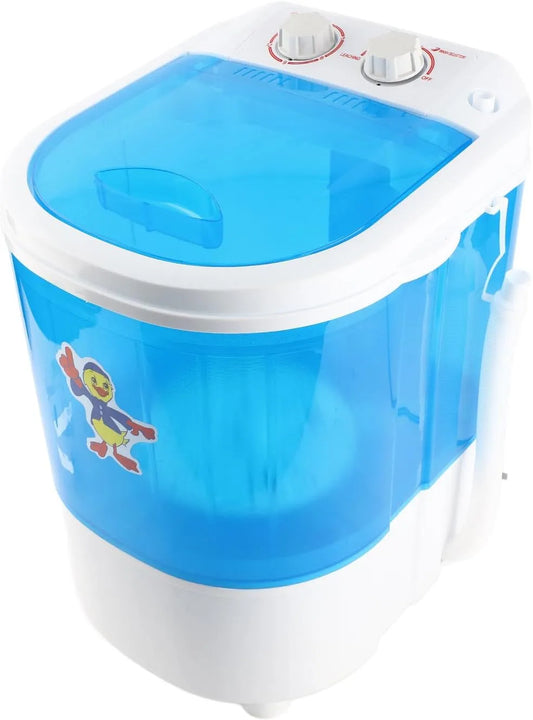 Wasmachine, timer, Fdit Draagbare Compacte Enkele Kuip met Draaimand en Timer voor Kampeerslaapzalen, Kleine Mini-