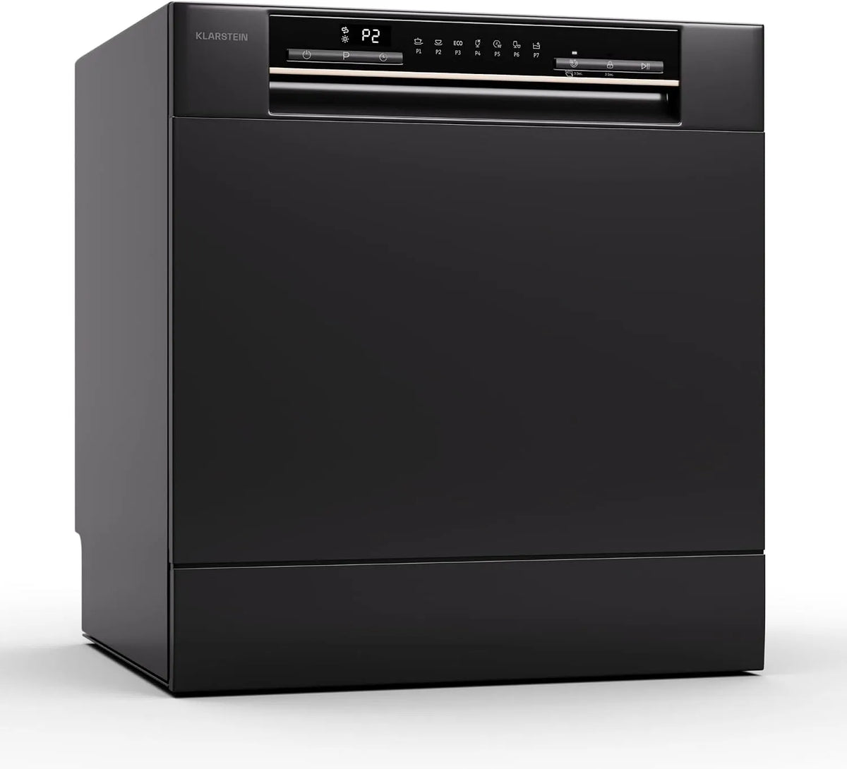 Klarstein vaatwasser, stille werking, mini- voor 8 couverts, stille kleine met 7 wasprogramma's, kleine tafelmodel voor thuis