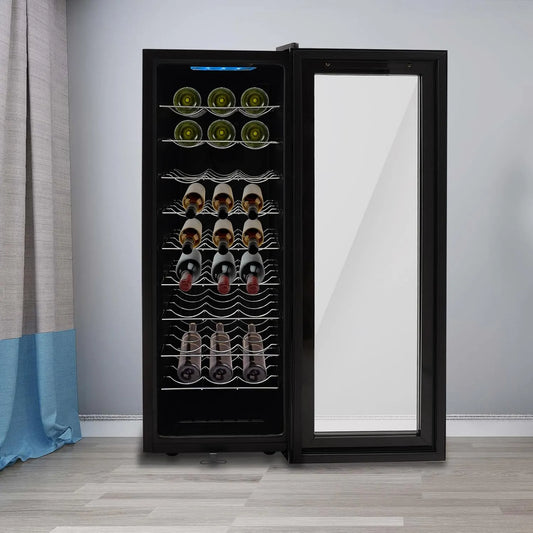 Wijnkoelkast, 98,5 cm, 50,5 x 34,5 x 98,5 cm, 9 planken, vrijstaande, voor het bewaren van wijn in woonkamers