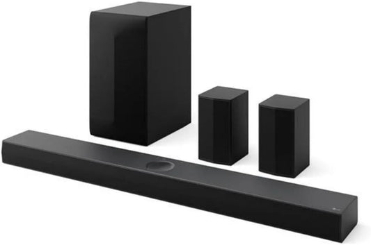 LG S70TR TV 500 W soundbar, 120Hz, op 5.1.1 kanalen met draadloze subwoofer, achterste luidsprekers inbegrepen, Dolby Atmos, HDMI Passthrough 4K 120Hz