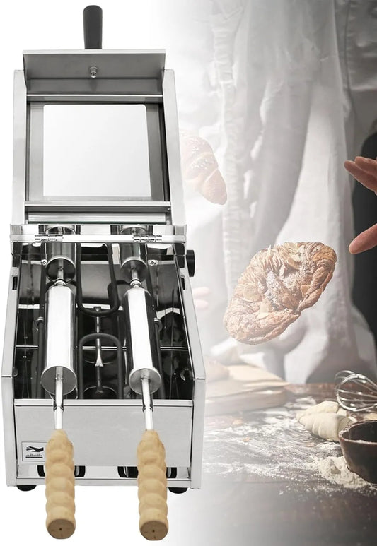 Elektrische oven, Commerciële schoorsteencake-oven, cake-pop-rolmachine, met 2 roestvrijstalen staven, voor commercieel en thuisgebruik