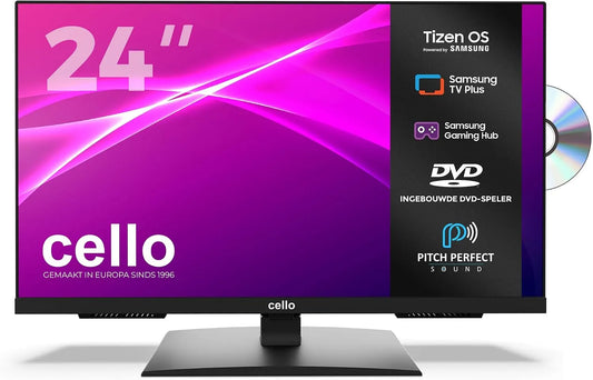 Samsung C2426TZF IPL-ontharingsapparaat, Bluetooth-connectiviteit, Cello 24' Smart LED TV/DVD met Tizen OS van, Pitch Speaker, triple-tuner