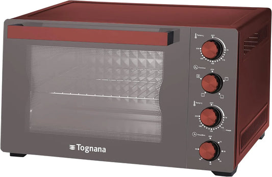 Elektrische oven, Tognana Iridea 35 L, aluminium en glas, bakfuncties met temperatuur- en tijdregeling