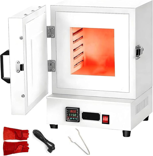 Elektrische oven, 2000W, digitale oven voor sieraden maken, metalen gieten, aardewerk beglazing, doe-het-zelf projecten