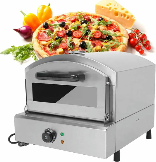 Pizzaoven, 110 V, 12 Inch, Indoor Elektrische Pizza Oven, 12 Inch Commerciële Pizza Oven Met Grill, Handvat En Beenpad
