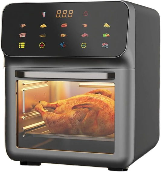 Airfryer, heteluchtfunctie, Heteluchtfriteuse Oven Koken Bakken Roosteren Friet Pizza Kip Steak