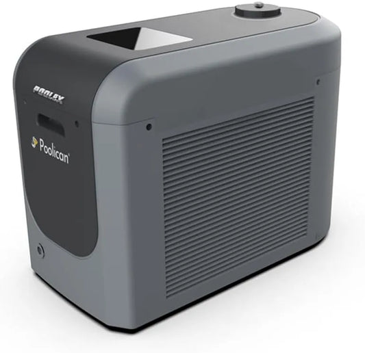 Warmtepomp, Poolican Poolex centraal en aangesloten voor zwembad 25 m3