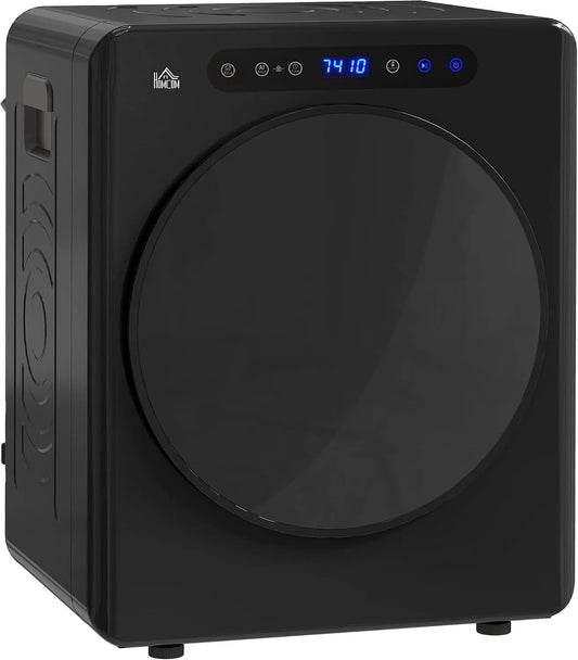 Wasdroger, HOMCOM Mini Afvoerdroger 5kg met sterilisatie, automatische droogprogramma's voor kleding