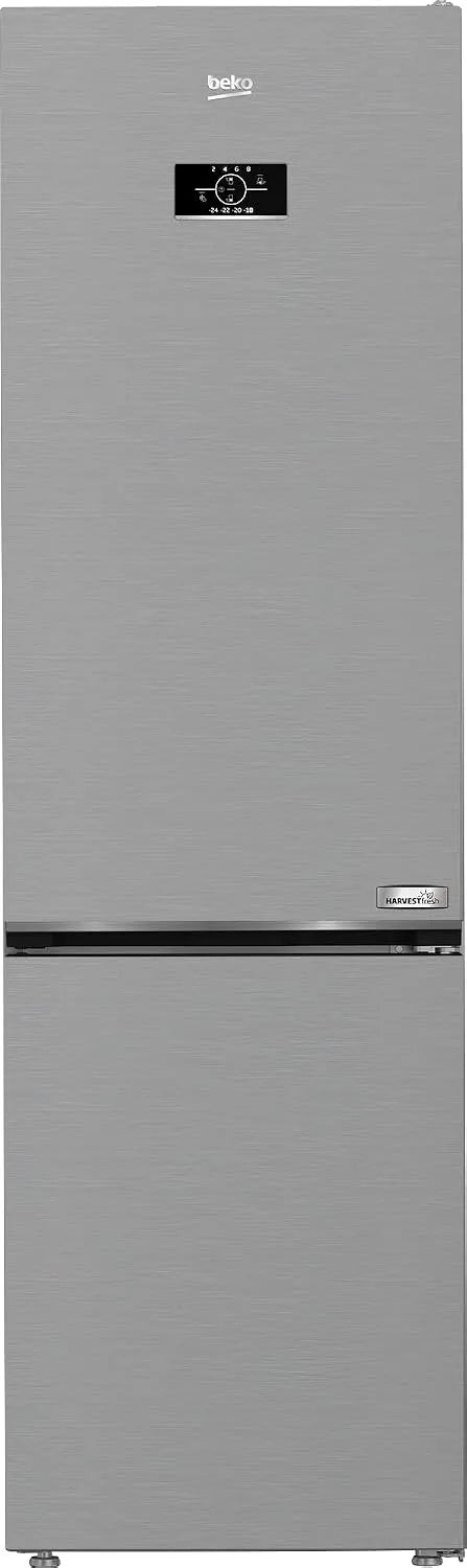 Beko B5RCNA406HXB1 koel-vriescombinatie, 355 l, bPRO 500 vrijstaande koel-/vriescombinatie, grote koelkast, Smooth Fit: deuropening van 90 graden