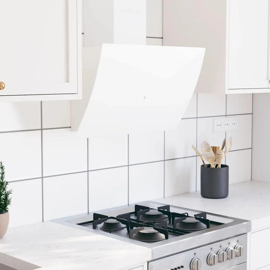 Afzuigkap, 60 cm, gehard glas, Gecheer voor keuken, van staal en gehard glas