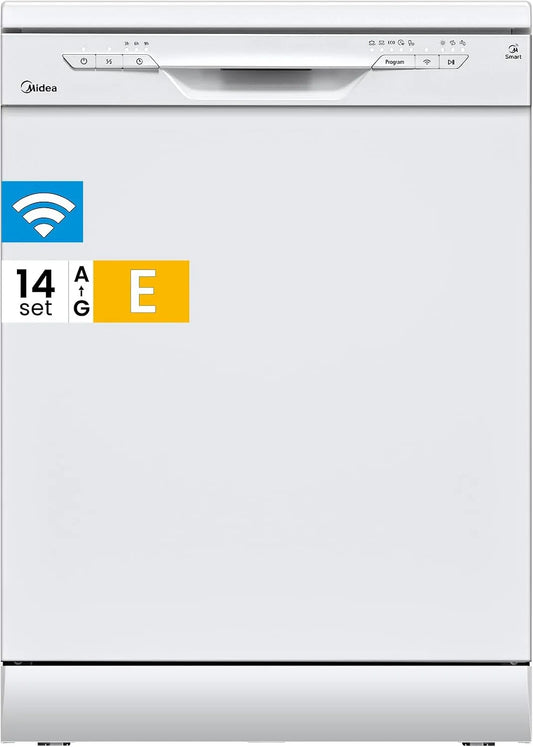 Midea 3.60NW vaatwasser, 47 dB, 60 cm, 6 programma's, wifi-bediening, vrijstaand en onderbouw