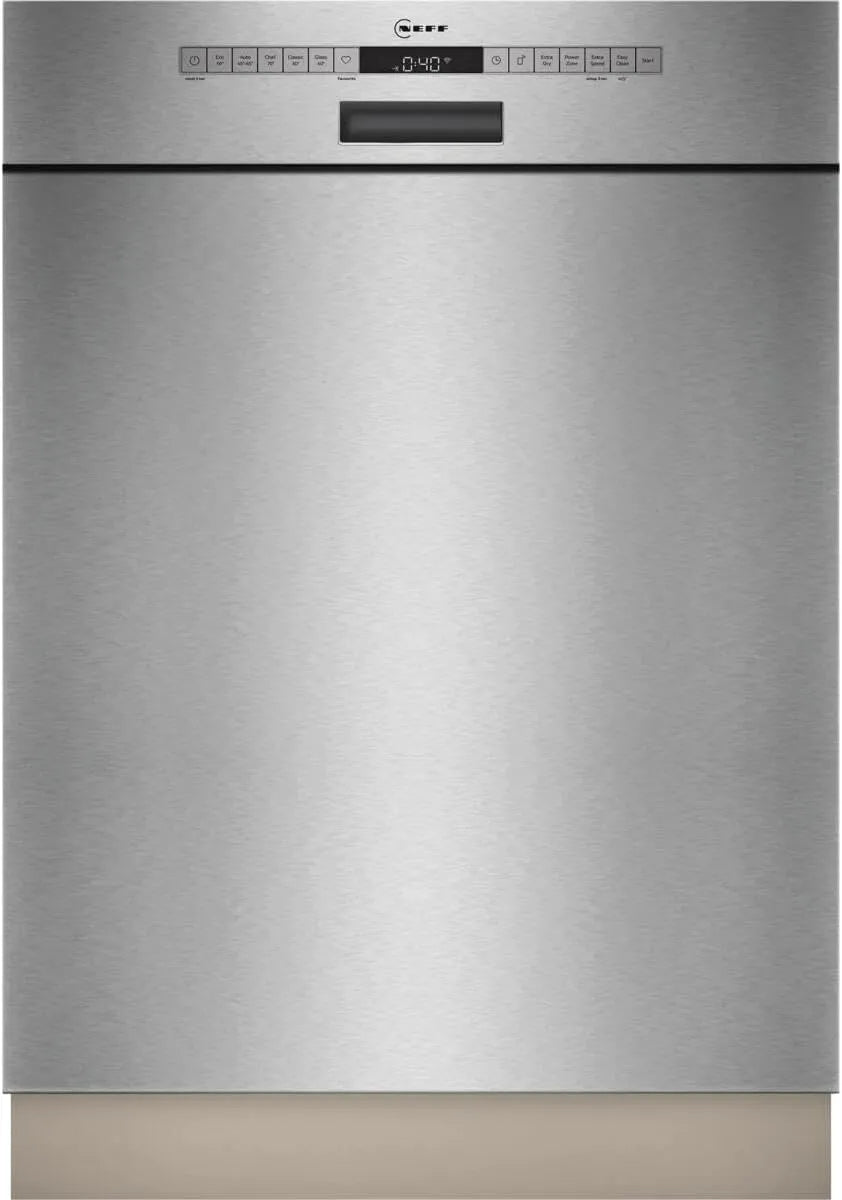 S125EBS16E N 50 vaatwasser, 60 cm, stille werking, Slimme onderbouw 60 cm, Made in Germany, sterke reiniging met Chef 70oC, geborsteld staal
