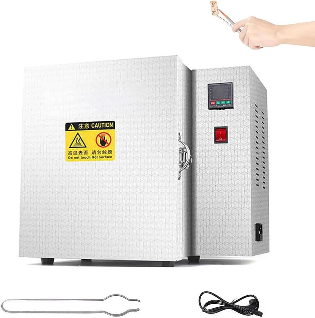 Elektrische oven, 1500W, 1500W voor het maken van sieraden, glazuur van aardewerk, maximale temperatuur 800°C