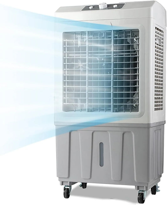 Airconditioner, 3 snelheden, Mobiele, 70 liter tank, industriële verdampingskoeler voor commercieel gebruik buitenshuis