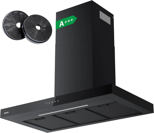 CBCF003 CBCB9102 A afzuigkap, 650 m3/h, 4 Snelheden, roestvrijstalen behuizing, wifi-bediening, CIARRA +++ 90cm 650 m3/h, touchbediening en Wifi
