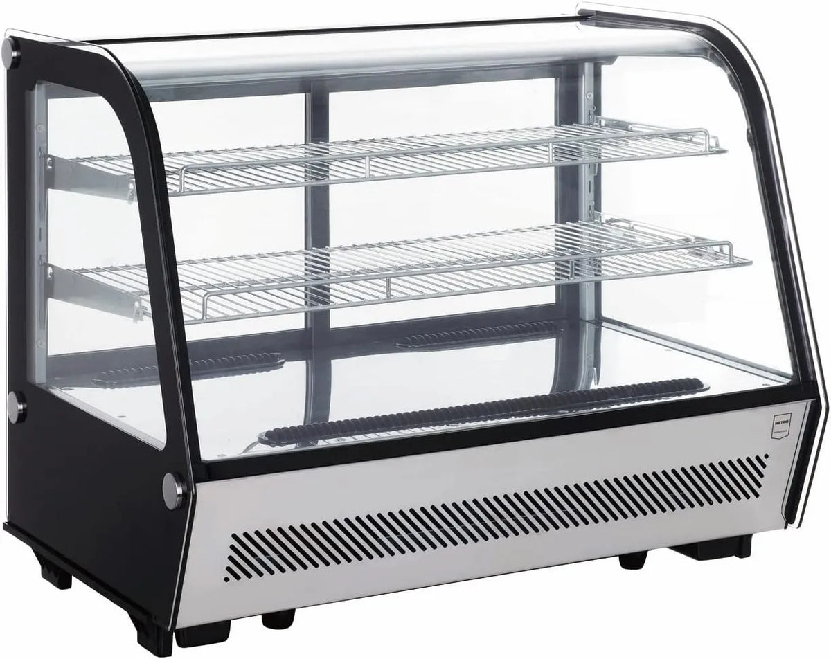 GCV1130 koelvitrine, 130 L, 68.6 cm, 88 x 56.8 x 68.6 cm, METRO PROFESSIONAL Tafelmodel, zilver/zwart