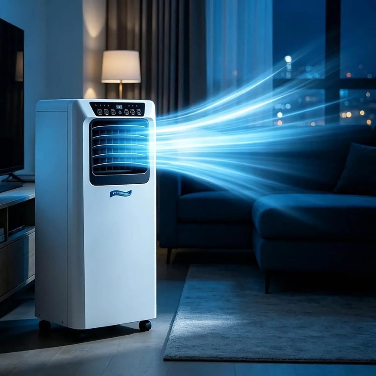 Airconditioner, 9000 BTU, 8000btu, stille werking, Draagbare Airco 9000 BTU, Stille Slimme Mobiele met Verkoeling, Ontvochtiger en Ventilatorstand