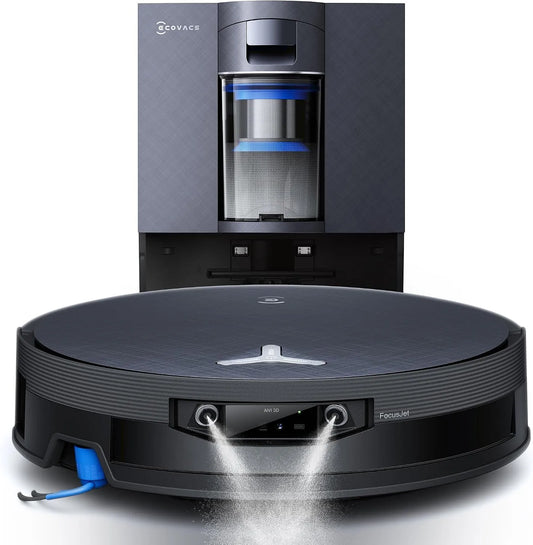 X12 22 robotstofzuiger, .000Pa, zuig- en dweilfunctie, ECOVACS OMNICYCLONE en Dweil, FocusJet-vlekvoorbehandeling, snelle PowerBoost, OZMO ROLLER 3.0