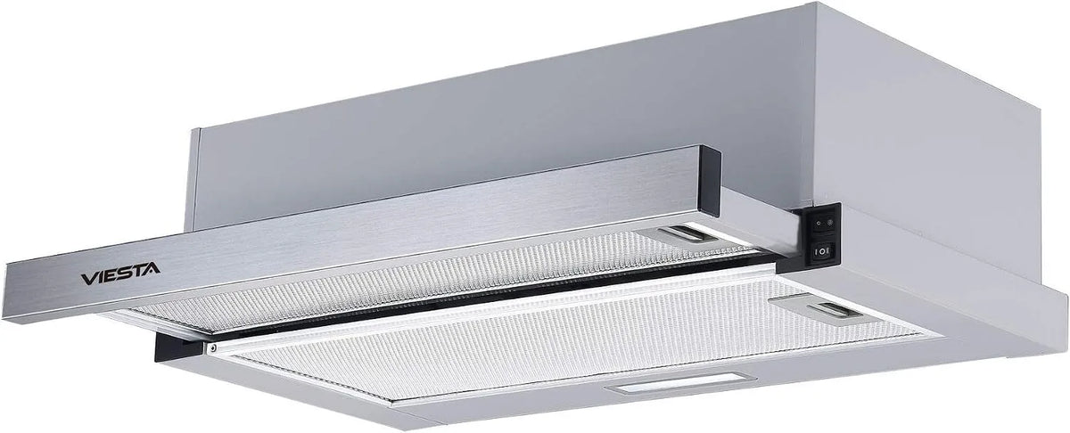 VDE6065SR afzuigkap, 64 dB, 60 cm, roestvrijstalen behuizing, VIESTA, roestvrij staal, afvoerlucht/circulatielucht, actieve koolfilter optioneel