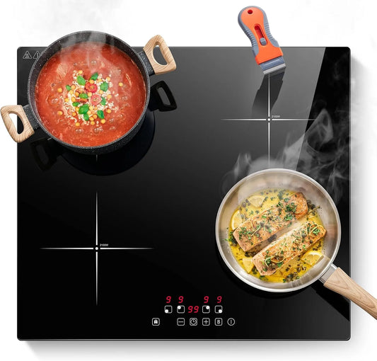 Inductiekookplaat, 7000W, SNDOAS 60cm 4 platen, 7000W met boost-functie