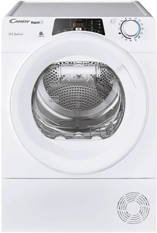 Candy H8A2TE-S warmtepomp, wifi-bediening, Bluetooth-connectiviteit, Rapidó ROE droger, slimme bediening met moderne wifi + Bluetooth
