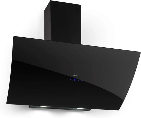 Klarstein afzuigkap, recirculatie/afvoer, voor wandmontage, pen met LEDs, Schuine 641 m3/u afvoer